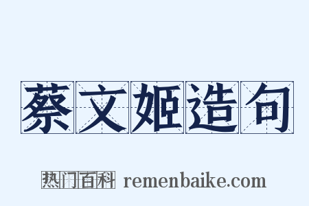 蔡文姬造句是什么意思的图片